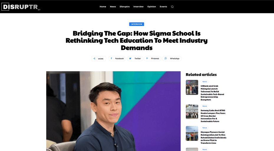 Disruptr: Bridging The Gap: How Sigma School Is Rethinking Tech Education To Meet Industry Demands