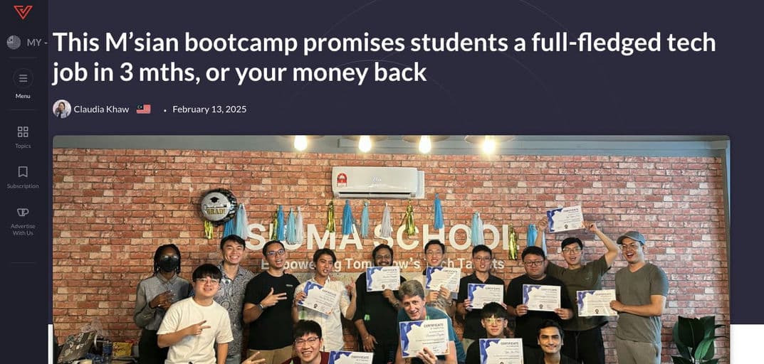 Vulcan Post: This M'sian bootcamp promises students a full-fledged tech job in 3 mths, or your money back