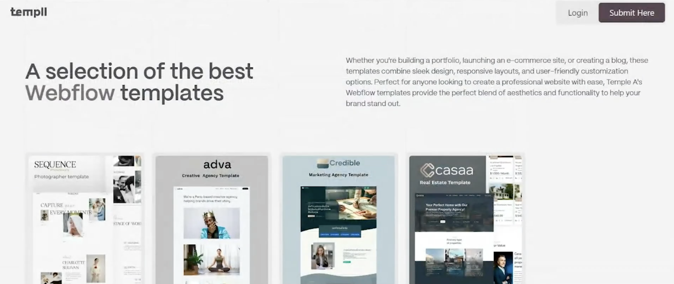 Templl: A Platform for Webflow Template Designers