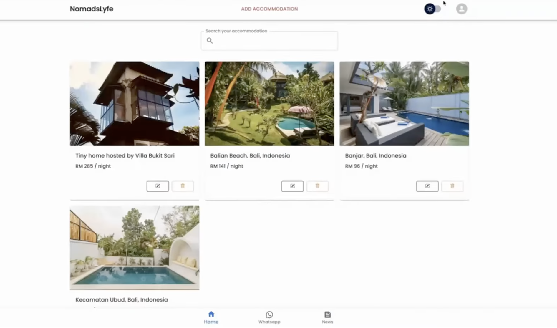 NomadsLyfe - Hotel Booking Website